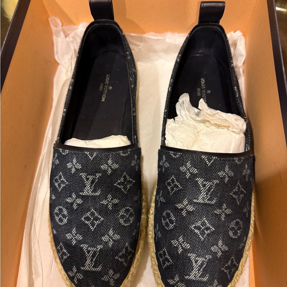 Louis Vuitton Blue Waterfall Flat Espadrilles